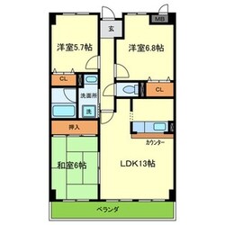 甲子園口駅 徒歩5分 4階の物件間取画像